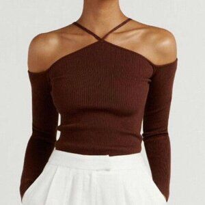 DISSH Gianna Chocolate Rib Knit AU6